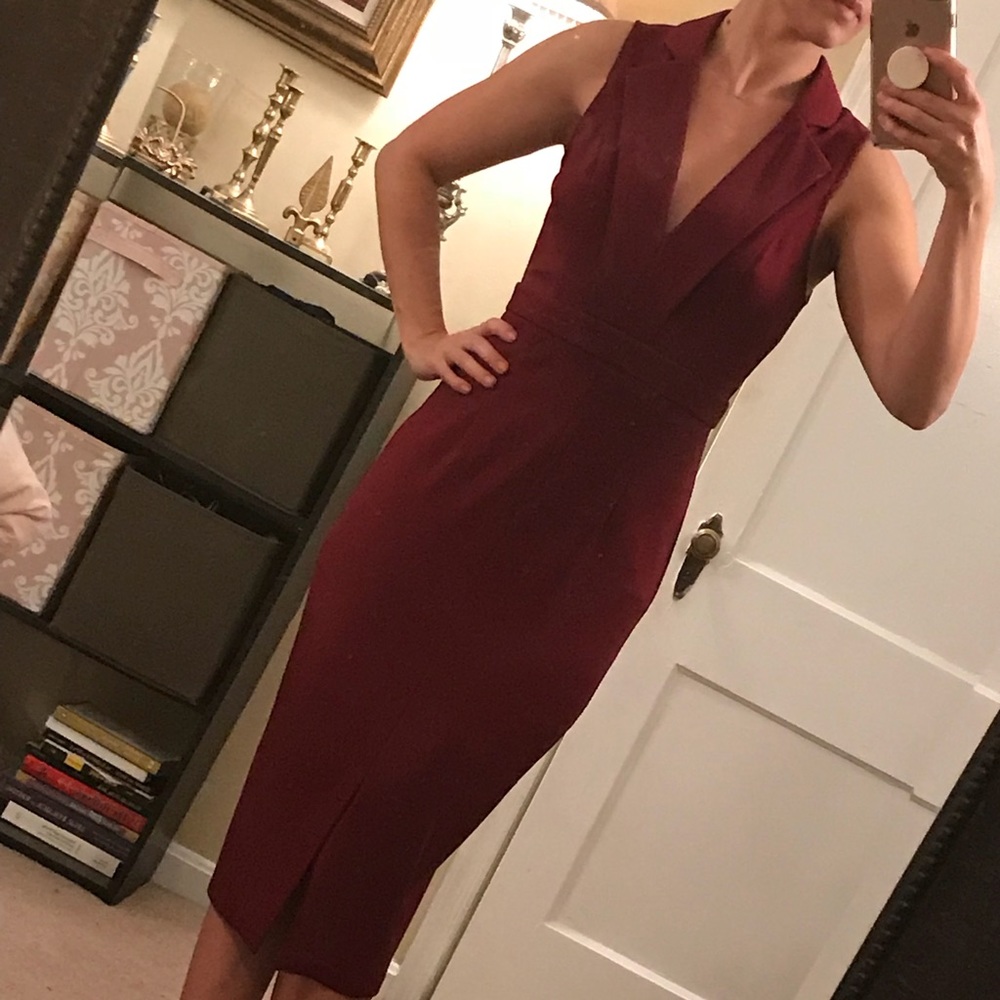 Sexy red dress, open back